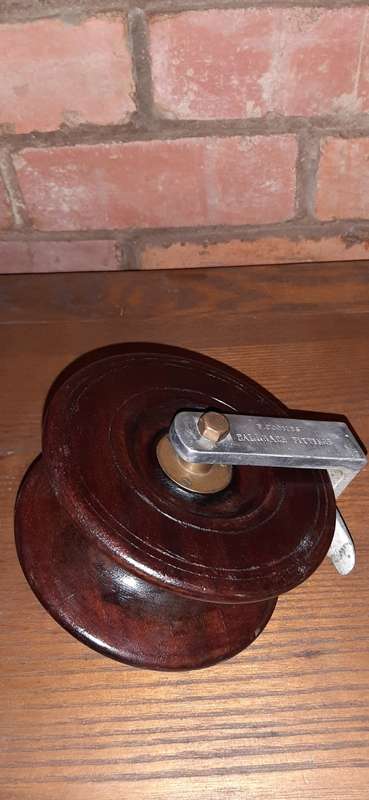 ** ANTIQUE - LARGE DEEP SEA FISHING REEL BY F. COOMBS **