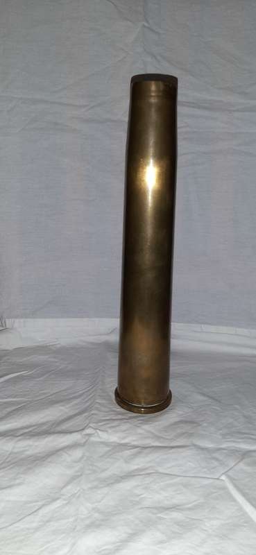 ** ORIGINAL- SADF 40 mm MK4 Bofors Anti-Aircraft Brass Shell (Dated : 1964). **