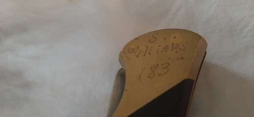 ** Rhodesian Bush War Era : 1970s `Uncle Henry` Schrade Pocket Knife (Named and Numbered).**