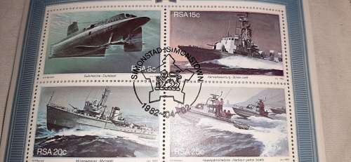**ORIGINAL- RSA 1982 Naval Base Simonstown Stamps (4 Sheets + 2 Packs of Extras).**