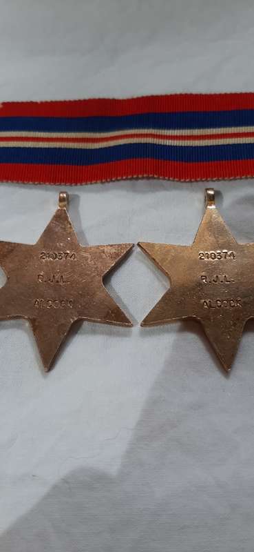 **ORIGINAL- RARE!! WWII S.A.A.F Medal and Wing Insignia Group for 2 Wing Heavy Bomber Squadron.**