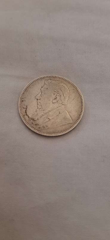 ** Boer War : 1897 Sterling Silver Z.A.R. Kruger 1 Shilling.**
