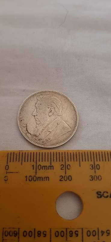 ** Boer War : 1897 Sterling Silver Z.A.R. Kruger 1 Shilling.**