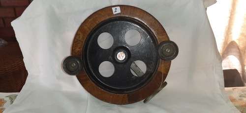 ** ORIGINAL- Large KP Brand Scarborough Deep Sea Fishing Reel #2  (24cm Diam.)**