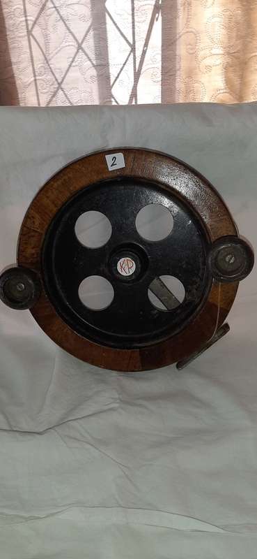 ** ORIGINAL- Large KP Brand Scarborough Deep Sea Fishing Reel #2  (24cm Diam.)**