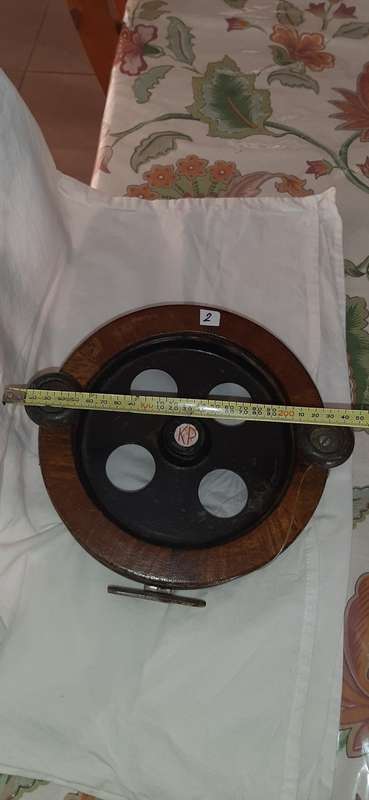 ** ORIGINAL- Large KP Brand Scarborough Deep Sea Fishing Reel #2  (24cm Diam.)**