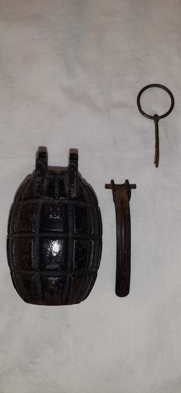 ** ORIGINAL- WW2  No.36 Deactivated Mills Grenade w/ Parts.**
