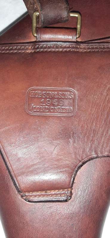 ** ORIGINAL- South African Police (S.A.P) 1948 Hobson and Sons Webley Holster and Strap.**