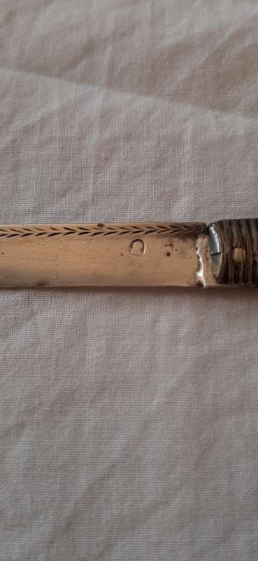** STUNNING- 18th Century George III (1784) .925 Silver and Mother of Pearl Pocket Knife (15cm).**