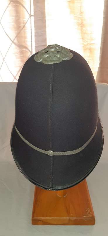 ** ORIGINAL- 1970s British South Yorkshire Police Helmet and Badge. **