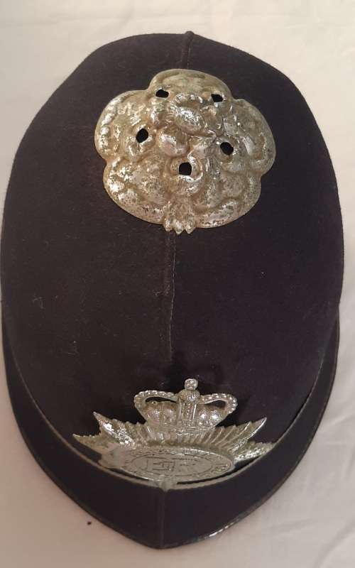 ** ORIGINAL- 1970s British South Yorkshire Police Helmet and Badge. **