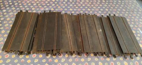 ** ORIGINAL : Tri-Ang `Scalextric` Straight Track x 14 (Lot #1).**