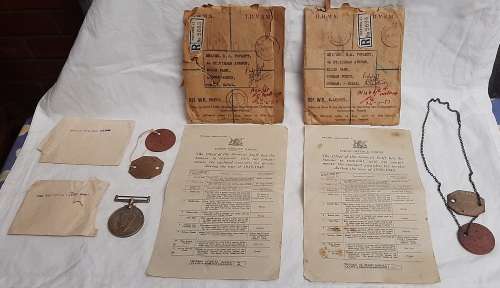**WWII (1939-1945) Poplett Family Medal and Identity Disc Set (Husband and Wife) Lot #3.**
