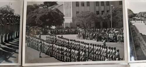 ** RARE : 1956 Rhodesia-Nyasaland Appointment of Sir Roy Welensky Parade Photographs (x 9) Lot #1.**