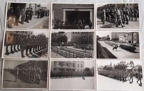 ** RARE : 1956 Rhodesia-Nyasaland Appointment of Sir Roy Welensky Parade Photographs (x 9) Lot #1.**