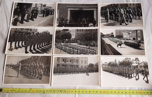 ** RARE : 1956 Rhodesia-Nyasaland Appointment of Sir Roy Welensky Parade Photographs (x 9) Lot #1.**