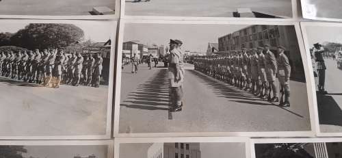 ** RARE : 1956 Rhodesia-Nyasaland Appointment of Sir Roy Welensky Parade Photographs (x10). Lot #2.