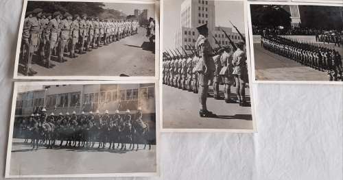 ** RARE : 1956 Rhodesia-Nyasaland Appointment of Sir Roy Welensky Parade Photographs (x10). Lot #2.
