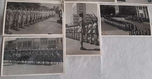 ** RARE : 1956 Rhodesia-Nyasaland Appointment of Sir Roy Welensky Parade Photographs (x10). Lot #2.