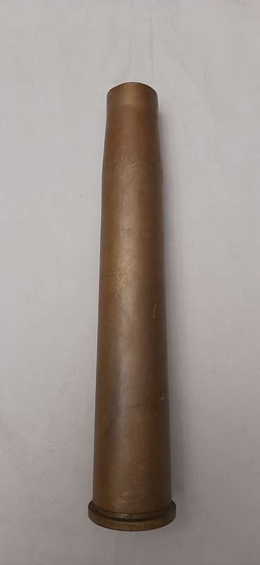 ** ORIGINAL- 1952 War Department Marked 40mm Bofors AAA Brass Shell (34cm).**