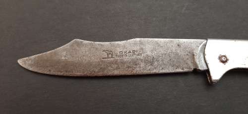 ** ORIGINAL- WW2 German Okapi 1930s Steel Slip-Joint Knife [ 18cm ] (Complete).**