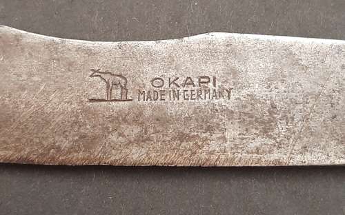 ** ORIGINAL- WW2 German Okapi 1930s Steel Slip-Joint Knife [ 18cm ] (Complete).**