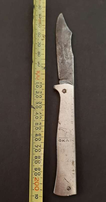 ** ORIGINAL- WW2 German Okapi 1930s Steel Slip-Joint Knife [ 18cm ] (Complete).**