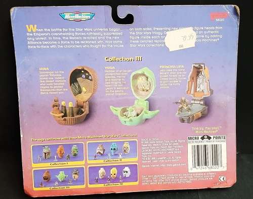 **MINT CONDITION : STAR WARS 1996/7 `Micro Machines` Collection III Jawa, Yoda and Leia.  .**