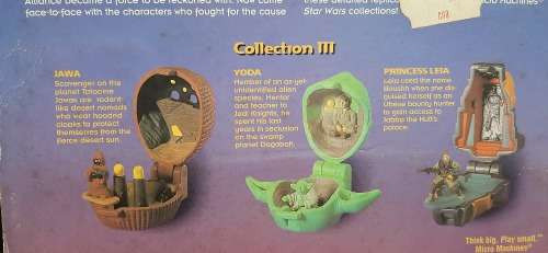 **MINT CONDITION : STAR WARS 1996/7 `Micro Machines` Collection III Jawa, Yoda and Leia.  .**