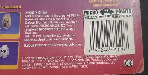 **MINT CONDITION : STAR WARS 1996/7 `Micro Machines` Collection II Tusken Raider et al .**