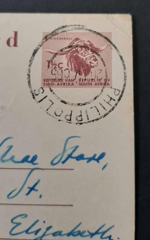 ** 1961 Republic of South Africa 1½c  Golden Gate O.F.S Postcard.**