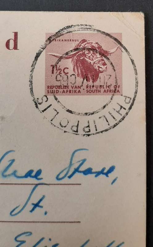 ** 1961 Republic of South Africa 1½c  Golden Gate O.F.S Postcard.**