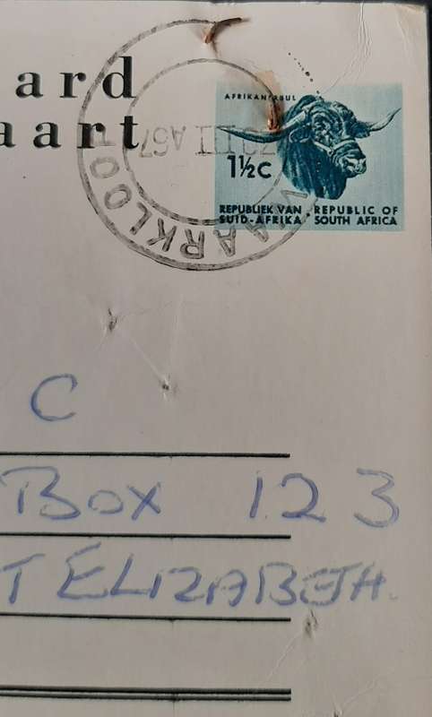 ** 1961 Republic of South Africa 1½c Durban Postcard.**