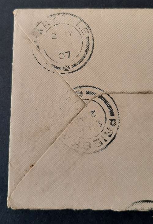 ** 1907 1 Penny KEVII on Letter Cover to Cape Colony w/ Letter.**