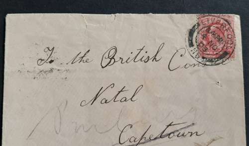 ** 1903  1 Penny Postage KEVII Letter Cover to British Consul in Natal (Corrected).**