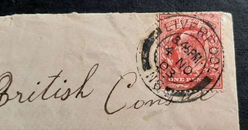 ** 1903  1 Penny Postage KEVII Letter Cover to British Consul in Natal (Corrected).**