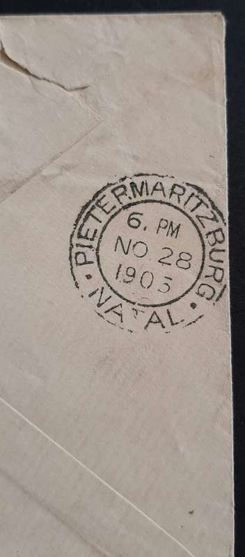 ** 1903  1 Penny Postage KEVII Letter Cover to British Consul in Natal (Corrected).**