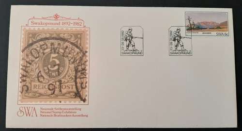 ** 1982 Swakopmund SWA 6c FDC w/ Insert Card.**
