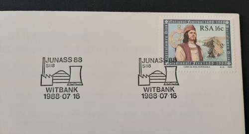 ** 1988 Witbank 5th National Philatelic Exhibition FDC.**