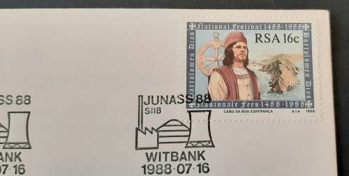 ** 1988 Witbank 5th National Philatelic Exhibition FDC.**
