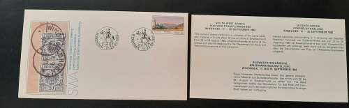 ** 1982 SWA National Stamp Exhibition FDC w/ Insert Card.**
