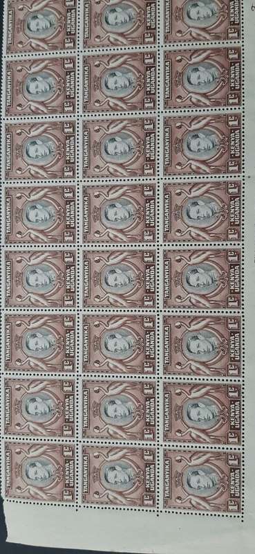 ** 1938 KGVI C/B Tanganyika, Kenya, Uganda 1c Sheet x 30 Stamps. **
