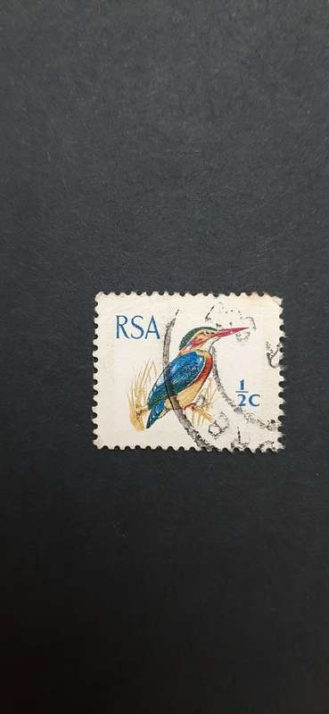 1969 RSA Kingfisher ½c Stamp