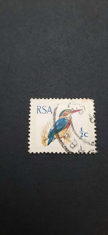 1969 RSA Kingfisher ½c Stamp