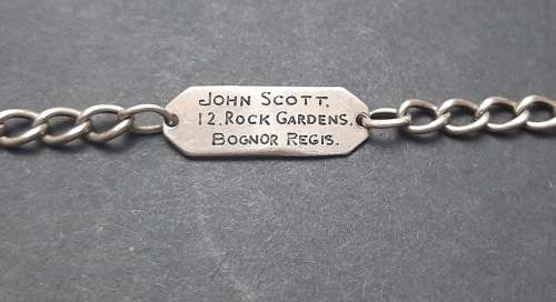 ** ORIGINAL- WWII British Army Soldier`s Release Book and .925 Sterling Silver ID Bracelet.**