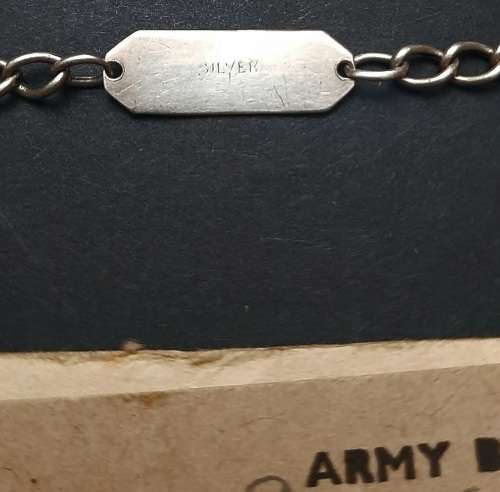 ** ORIGINAL- WWII British Army Soldier`s Release Book and .925 Sterling Silver ID Bracelet.**