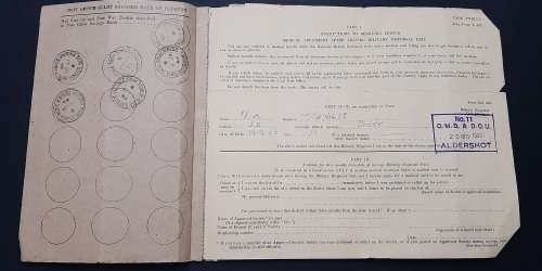 ** ORIGINAL- WWII British Army Soldier`s Release Book and .925 Sterling Silver ID Bracelet.**