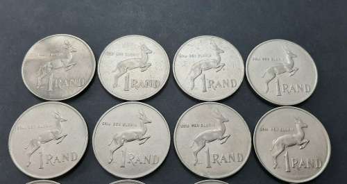 ** 1988 South Africa Bulk Lot of 19 x Nickel R1 Coins  [Circulated] (F/VG).**