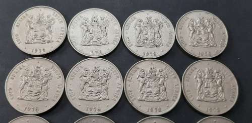 ** 1977/78  South Africa Bulk Lot  17 x Nickel R1 Coins [Circulated] (F/VG).**