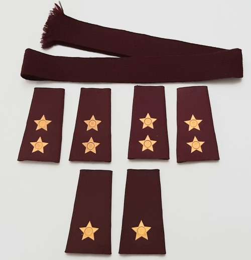 ** Border War : 1980s S.A.M.S Officer`s Slip-On Rank and Step-Out Tie ( x 7 pcs ).**
